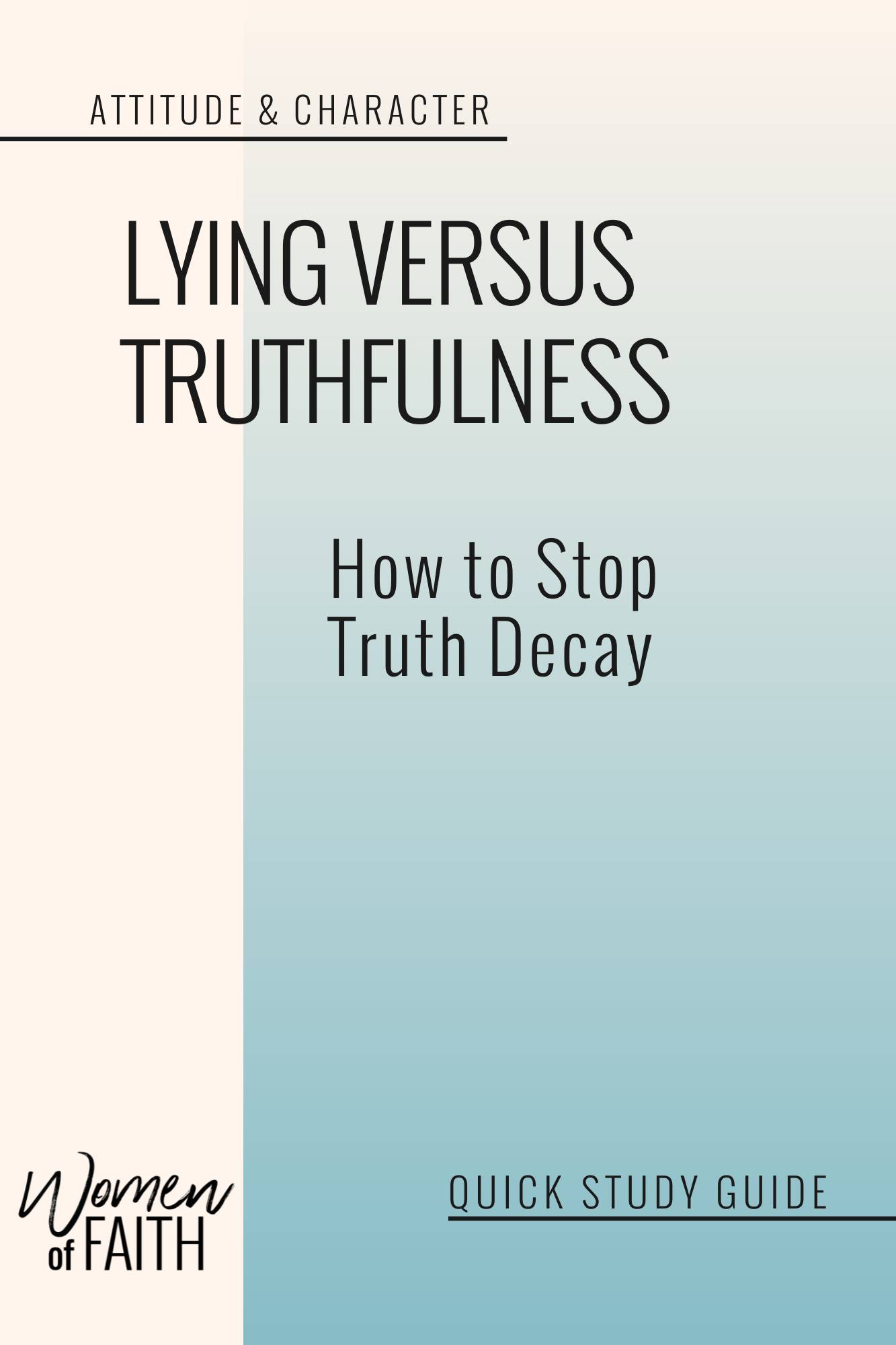 LYING VS. TRUTHFULNESS - QUICK STUDY GUIDE (E-GUIDE)