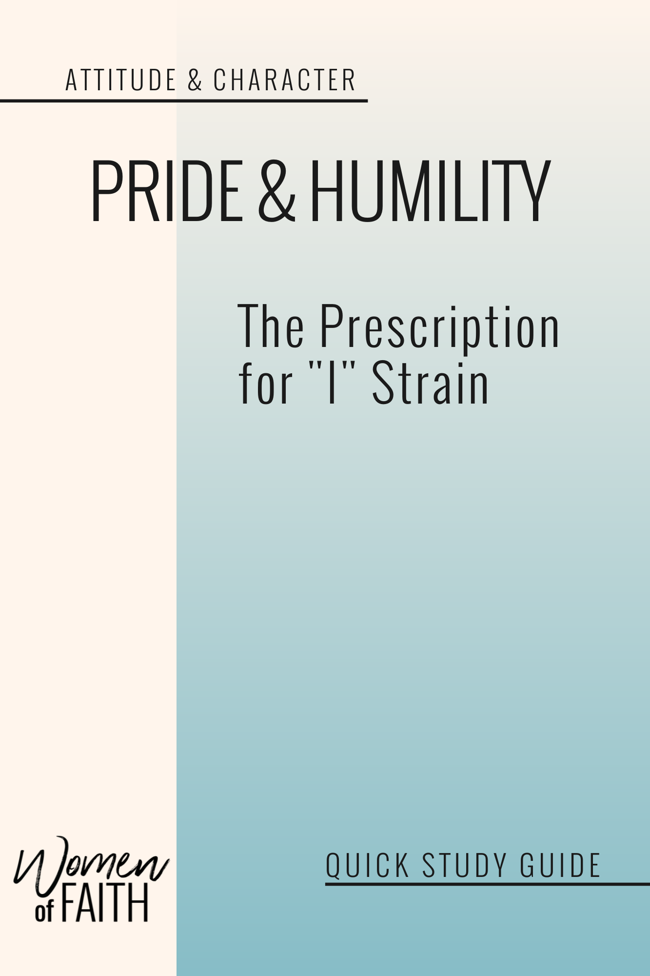 PRIDE & HUMILITY - QUICK STUDY GUIDE (E-GUIDE)