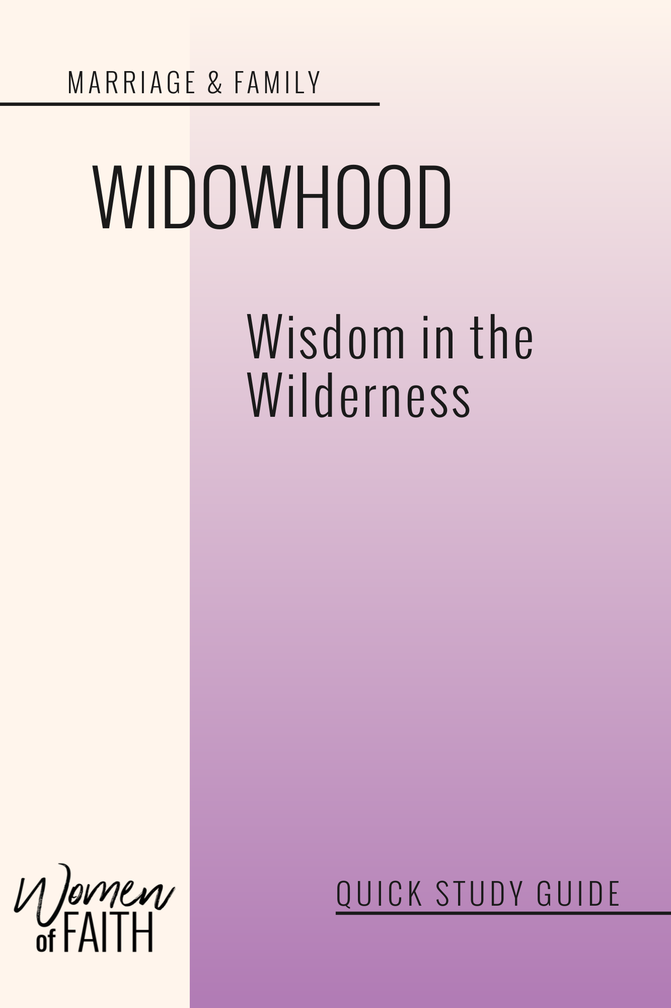 WIDOWHOOD - QUICK STUDY GUIDE (E-GUIDE)