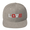 LOVE (RED-WHITE) Snapback Hat