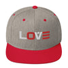 LOVE (RED-WHITE) Snapback Hat