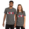 LOVE (RED-WHITE) Short Sleeve T-shirt